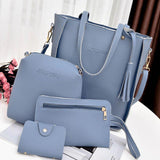 4pcs/set Leather Handbag