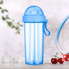 Dual Straw Separate Drink Bottle