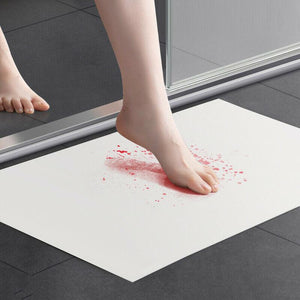 Bloody Footprint Bath Mat